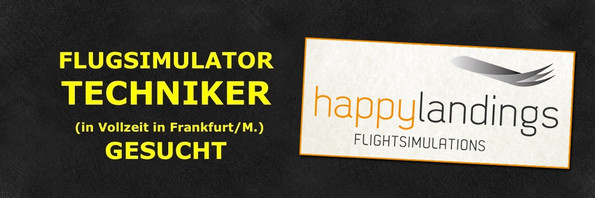 HappyLandings sucht Flugsimulator-Techniker